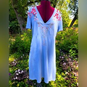 Johnny Was embroidered dress size L